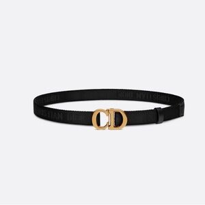 KIDS Dior Black and Gold Slim Belt with Iconic CD Buckle NWOT